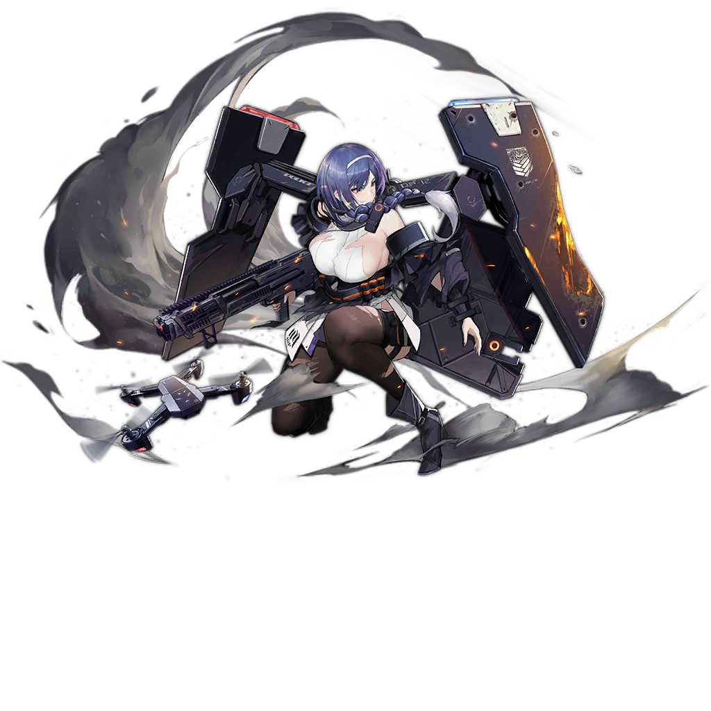 1girl baggy_clothes bangs black_footwear black_legwear blue_eyes blue_hair boots braid breasts dp-12_(girls_frontline) drone exoskeleton floating_hair girls_frontline gun hair_over_shoulder hairband high_heel_boots high_heels holding holding_gun holding_weapon jacket large_breasts long_hair looking_afar looking_to_the_side multicolored_hair official_art one_knee pandea_work pantyhose pump_action purple_jacket shield shotgun sidelocks single_braid skindentation skirt sleeveless smoke solo squatting standard_manufacturing_dp-12 thigh-highs thigh_strap torn_clothes transparent_background turtleneck weapon white_hairband wind