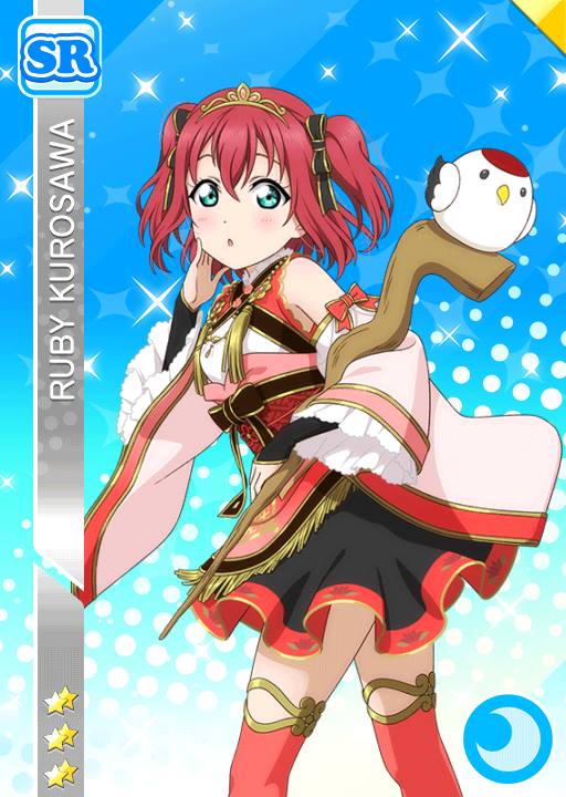 blush character_name dress green_eyes kurosawa_ruby love_live!_school_idol_festival love_live!_sunshine!! official_art pink_hair short_hair staff