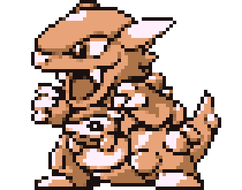 3d animated animated_gif brown_theme commentary cortoony creature english_commentary fangs gen_1_pokemon horns kangaskhan lowres mother_and_child multiple_sources no_humans pixel_art pokemon pokemon_(creature) pokemon_(game) pokemon_rgby spinning standing