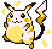3d :3 animated animated_gif black_eyes commentary cortoony creature electricity english_commentary full_body gen_1_pokemon jumping looking_at_viewer lowres multiple_sources pikachu pixel_art pokemon pokemon_(creature) pokemon_(game) pokemon_rgby solo spinning striped transparent_background yellow_theme