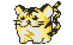 3d :3 animated animated_gif beta_pokemon black_eyes commentary cortoony creature english_commentary kotora_(pokemon) looking_at_viewer lowres multiple_sources pixel_art pokemon pokemon_(creature) pokemon_(game) pokemon_gsc pokemon_gsc_beta solo spinning standing striped transparent_background yellow_theme