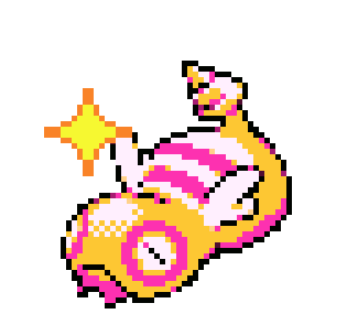 3d alternate_color animated animated_gif closed_eyes commentary cortoony creature dunsparce english_commentary facing_viewer gen_2_pokemon lowres lying on_stomach pixel_art pokemon pokemon_(creature) shiny_pokemon solo sparkle transparent_background