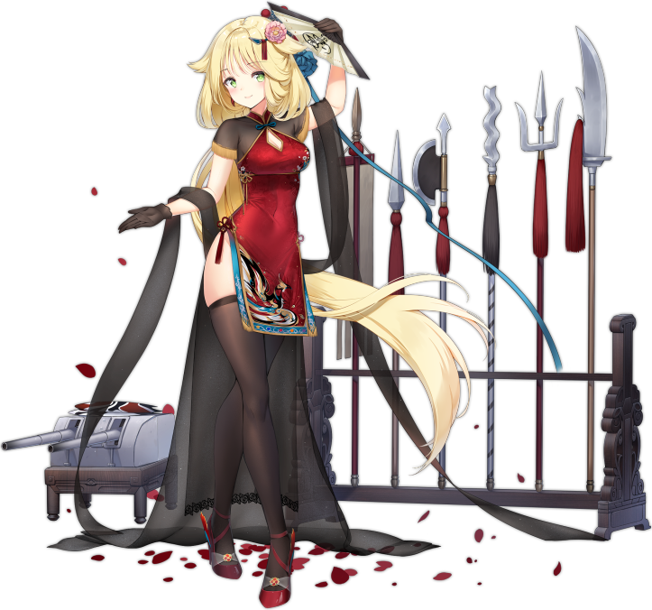 1girl 2020 arm_up aurora_(azur_lane) aurora_(heritage_of_yu_city)_(azur_lane) azur_lane black_gloves black_legwear blonde_hair blush breasts china_dress chinese_clothes cleavage_cutout dress expressions fan flower folding_fan gloves green_eyes hair_flaps hair_flower hair_ornament high_heels legs long_hair maya_g official_art outstretched_hand ponytail red_dress red_footwear red_pepper_earrings shoes smile solo thigh-highs thighs very_long_hair weapon weapon_request zoom_layer