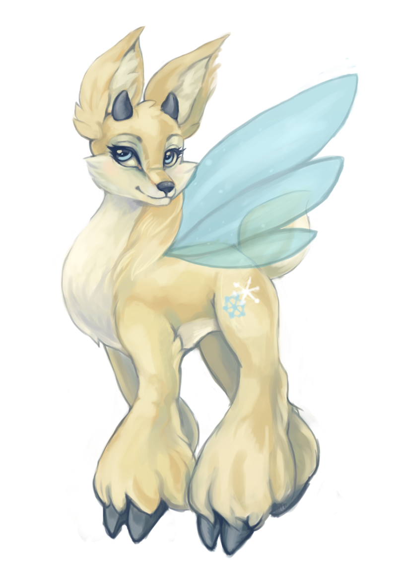 blue_eyes claws closed_mouth eyelashes faerie_neopet fairy_wings fenlil full_body horns ixi_(neopets) neopets no_humans smile solo transparent_background wings