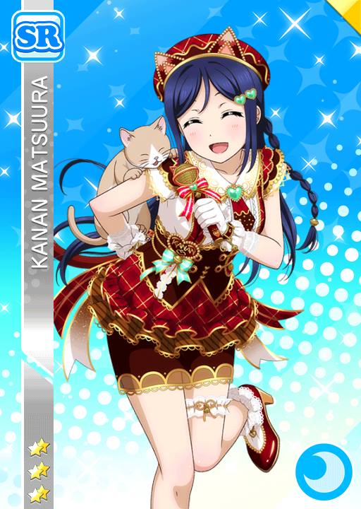 blue_hair blush cap character_name closed_eyes dress long_hair love_live!_school_idol_festival love_live!_sunshine!! matsuura_kanan smile