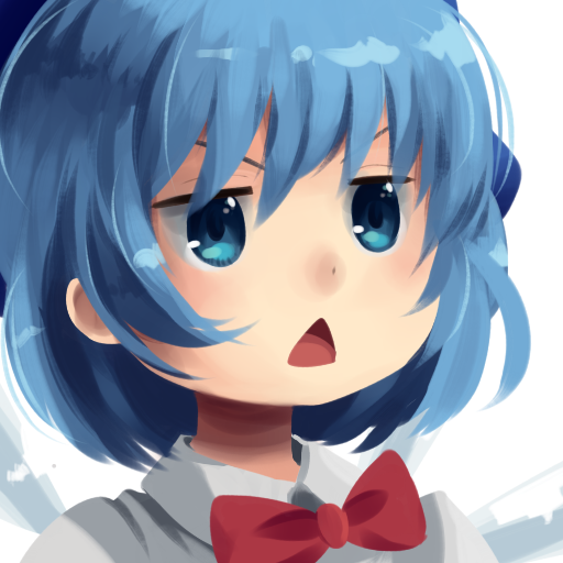1girl bangs blue_eyes blue_hair boa_(brianoa) bow bowtie cirno close-up dot_nose face jitome miyauchi_renge no_lineart non_non_biyori open_mouth portrait red_bow red_neckwear short_hair solo touhou transparent_background triangle_mouth v-shaped_eyebrows wing_collar