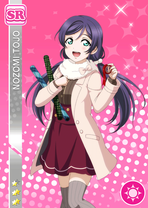 blush character_name green_eyes jacket long_hair love_live!_school_idol_festival love_live!_school_idol_project purple_hair smile toujou_nozomi twintails wink