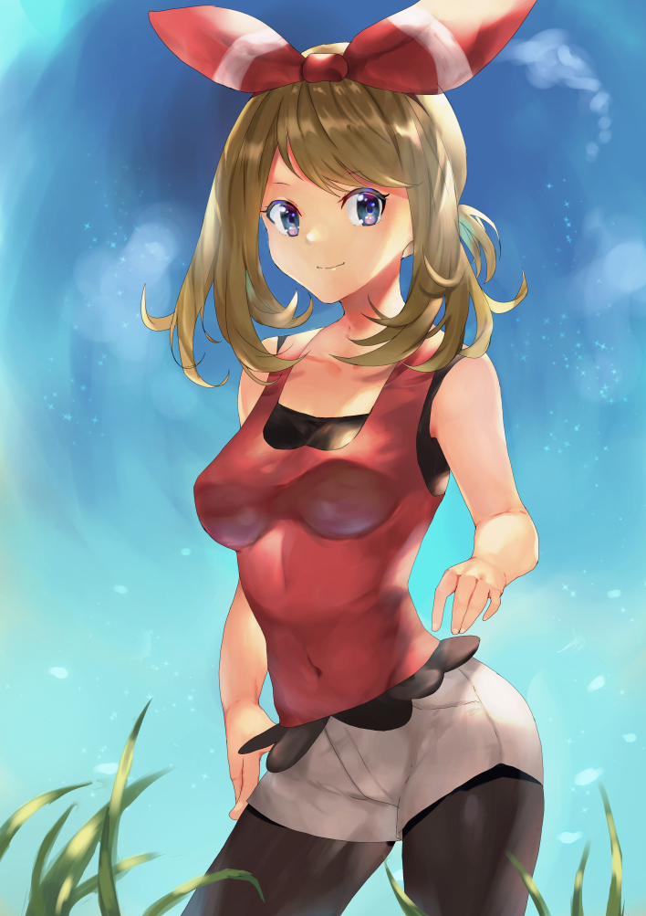 1girl breasts haruka_(pokemon) kuraun3 pokemon pokemon_(game) pokemon_oras solo