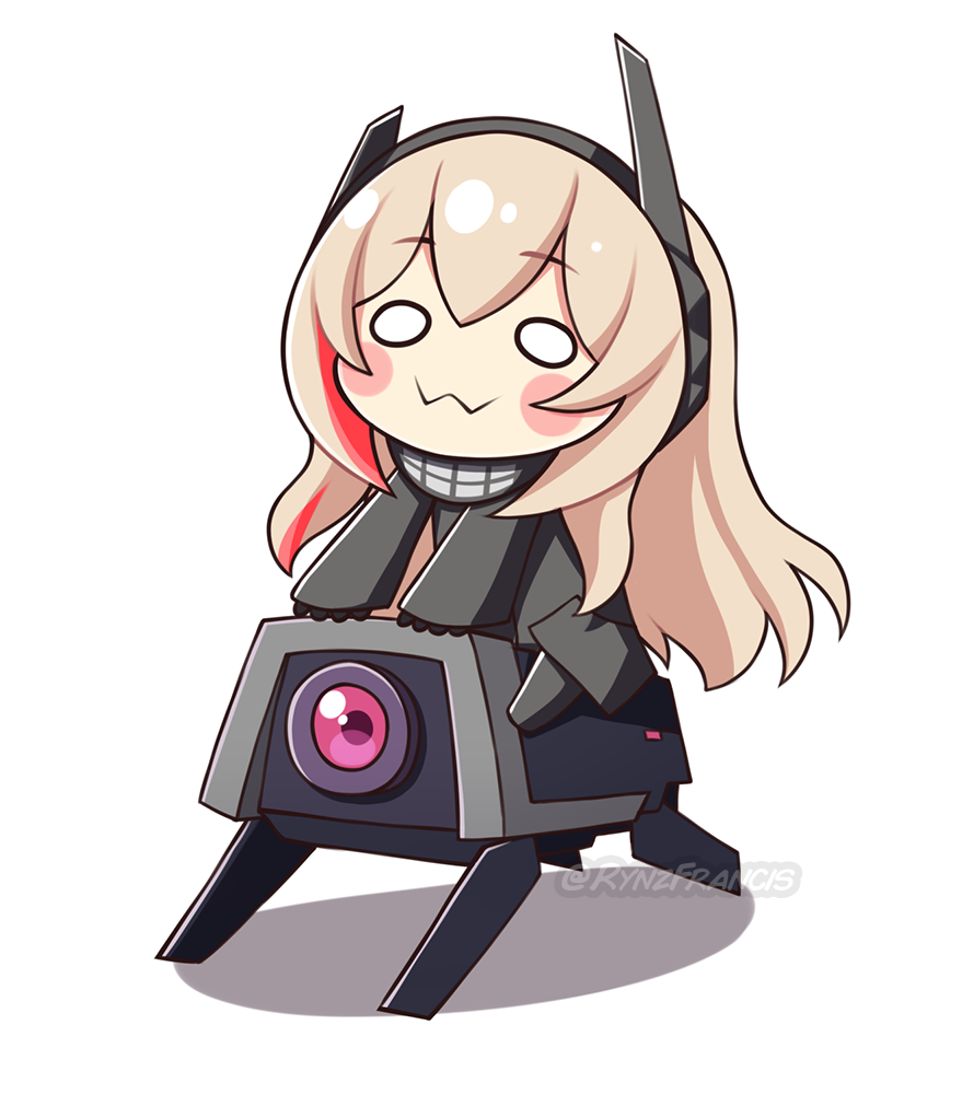 0w0 1girl bangs black_footwear black_gloves black_jacket blush_stickers boots chibi closed_mouth commission dinergate_(girls_frontline) eyebrows_visible_through_hair girls_frontline gloves hair_between_eyes headgear jacket light_brown_hair long_hair long_sleeves m4_sopmod_ii_jr minigirl multicolored_hair redhead riding rynzfrancis shadow sleeves_past_wrists streaked_hair twitter_username very_long_hair watermark white_background