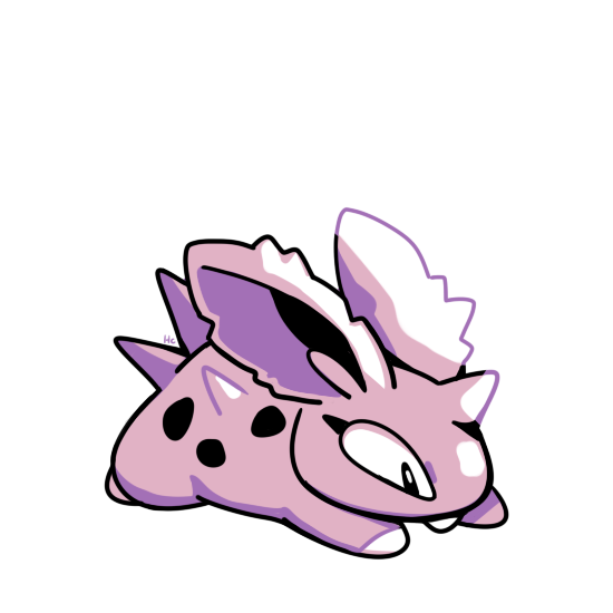 commentary creature english_commentary full_body gen_1_pokemon nidoran nidoran_(male) no_humans pokemon pokemon_(creature) rumwik signature simple_background solo white_background