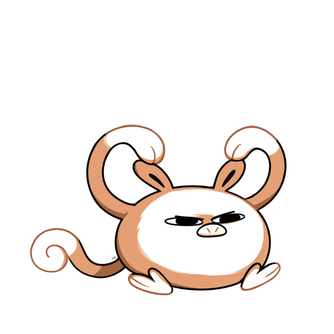 black_eyes brown_theme commentary creature english_commentary full_body gen_1_pokemon mankey monochrome no_humans pokemon pokemon_(creature) pokemon_(game) pokemon_rgby pokemon_rgby_(style) rumwik signature simple_background solo white_background