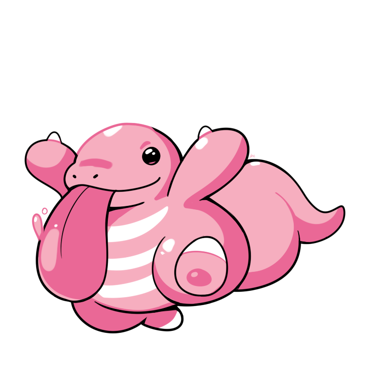 arms_up commentary creature english_commentary full_body gen_1_pokemon jumping lickitung monochrome no_humans pink_theme pokemon pokemon_(creature) pokemon_(game) pokemon_rgby pokemon_rgby_(style) rumwik saliva simple_background solo tongue tongue_out white_background