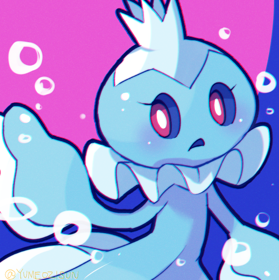 bubble commentary_request creature frillish frillish_(male) frown gen_5_pokemon no_humans ozziemochi pokemon pokemon_(creature) solo underwater upper_body violet_eyes water