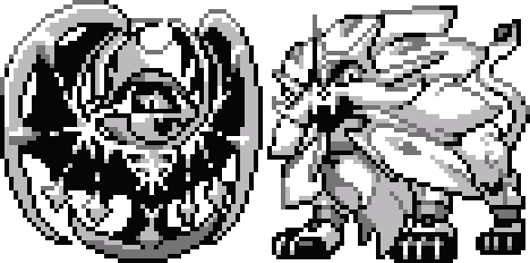 commentary creature english_commentary flying full_body gen_7_pokemon greyscale legendary_pokemon looking_at_viewer lunala monochrome no_humans pat_attackerman pixel_art pokemon pokemon_(creature) solgaleo sprite standing transparent_background