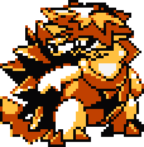 commentary creature english_commentary full_body gen_7_pokemon lowres monochrome no_humans pat_attackerman pixel_art pokemon pokemon_(creature) solo sprite transparent_background turtonator