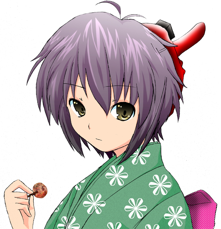 japanese_clothes nagato_yuki purple_hair short_hair suzumiya_haruhi_no_yuuutsu yk9821