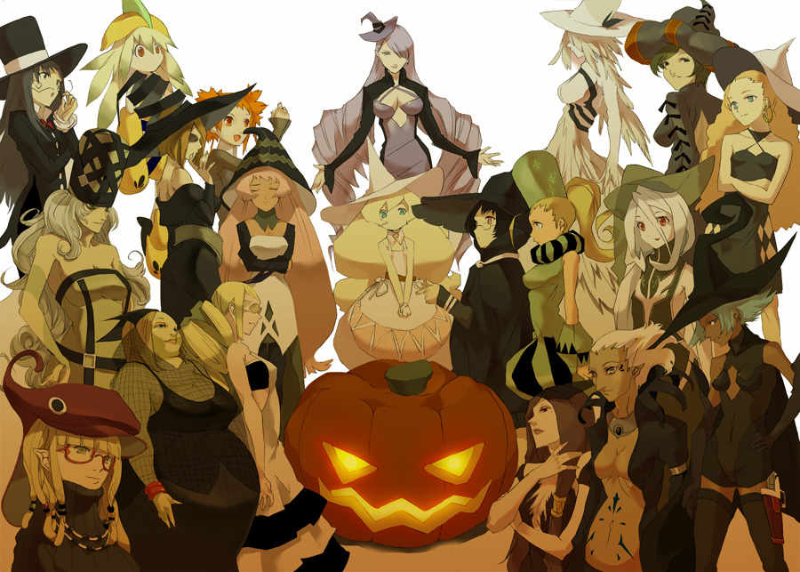 everyone hat meeting pumpkin tsujisaki witch witch_hat