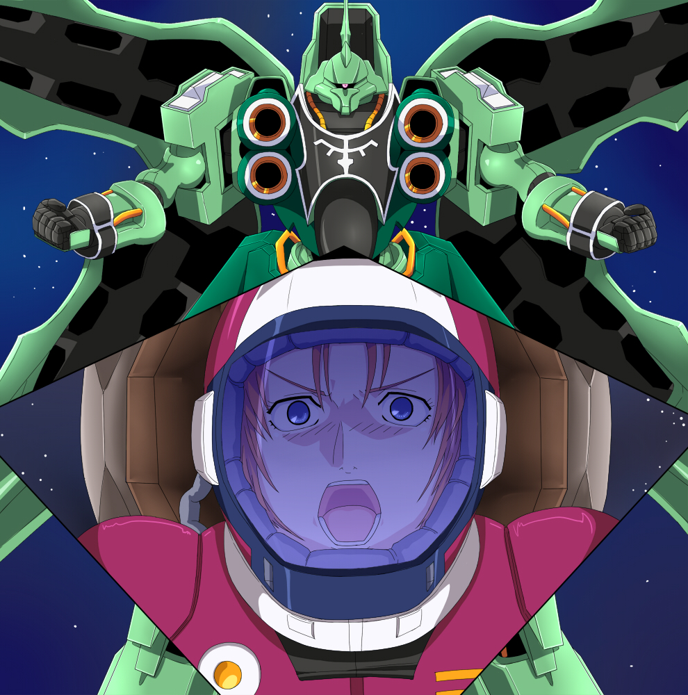 1girl gundam gundam_unicorn marida_cruz ribonzu