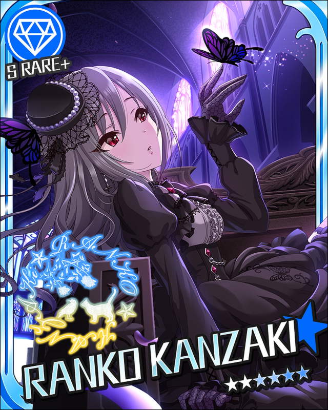 blush character_name gothic grey_hair idolmaster idolmaster_cinderella_girls kanzaki_ranko long_hair red_eyes stars