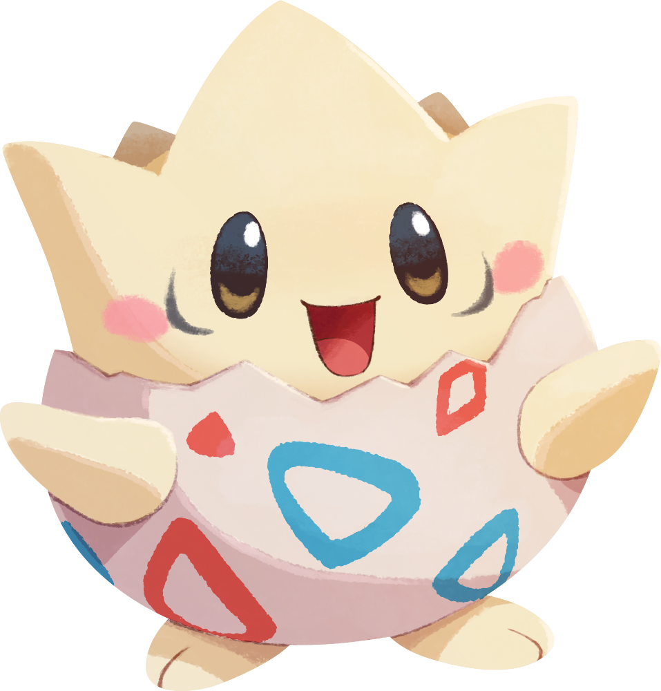 arms_up artist_request blush blush_stickers brown_eyes full_body gen_2_pokemon happy no_humans official_art open_mouth pokemon pokemon_(creature) pokemon_(game) pokemon_cafe_mix smile solo standing togepi transparent_background