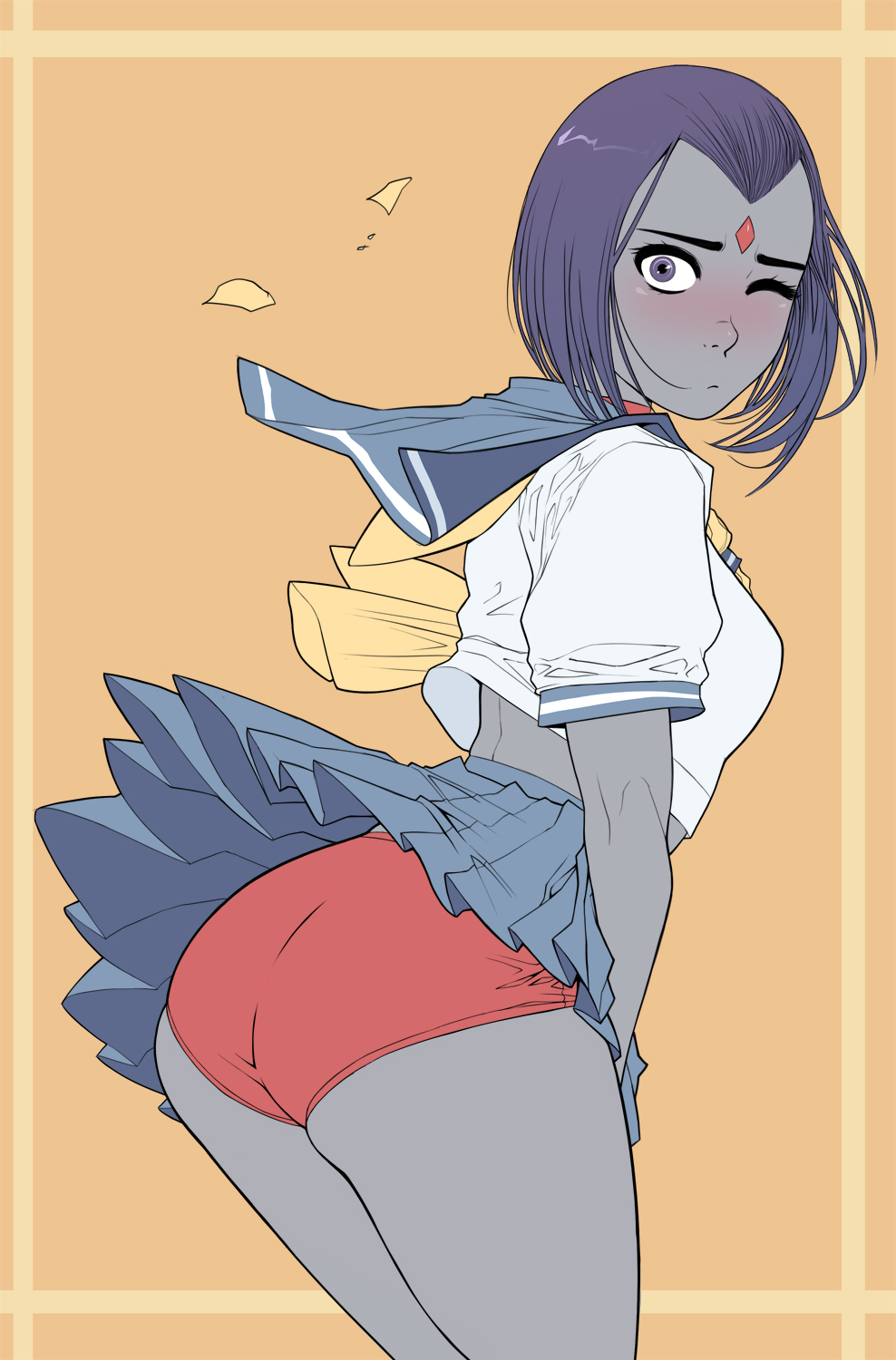 cosplay highres kasugano_sakura panties pantyshot raven_(dc) underwear upskirt