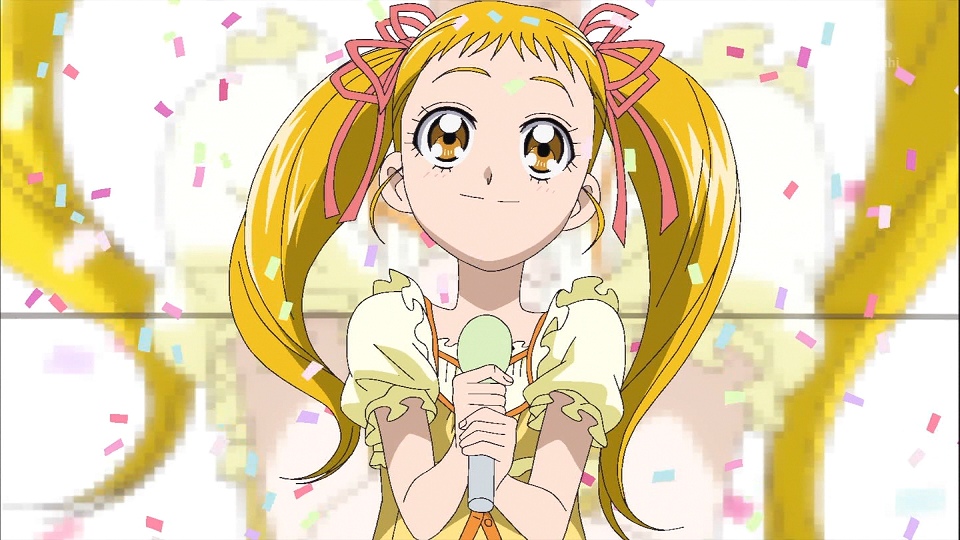 cap casual confetti kasugano_urara microphone precure pretty_cure screencap solo twintails yes!_precure_5 yes!_pretty_cure_5