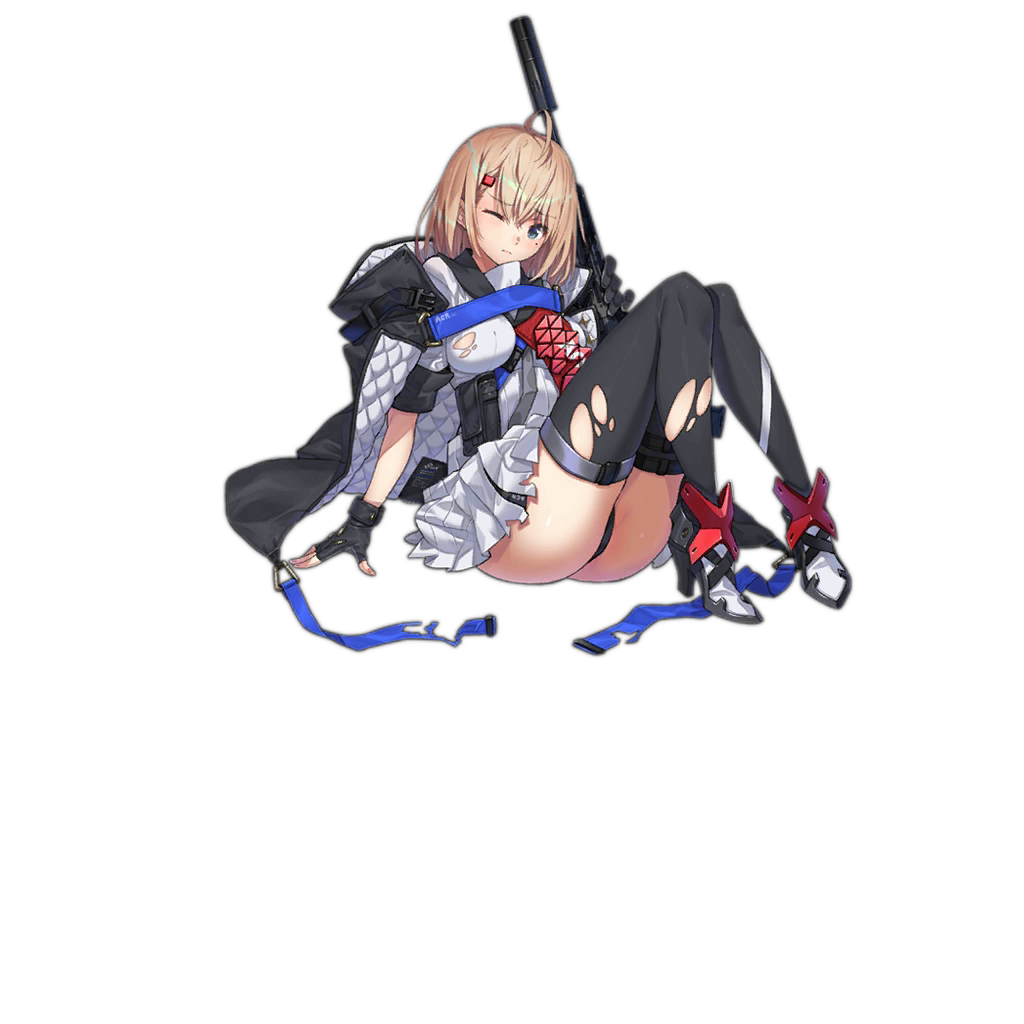 1girl acr_(girls_frontline) ahoge ankle_boots arm_support ass assault_rifle bangs black_gloves black_jacket black_legwear black_panties blonde_hair blue_eyes blush boots breasts bushmaster_acr closed_mouth damaged fingerless_gloves full_body girls_frontline gloves gun hair_behind_ear hair_between_eyes hair_ornament hairclip holding jacket looking_at_viewer medium_breasts mole mole_under_eye official_art one_eye_closed padded_cloak padding panties remington_acr remington_arms rifle saitou_masatsugu short_hair sidelocks sitting skirt snap-fit_buckle solo thigh-highs thigh_strap thighs torn_clothes transparent_background trigger_discipline underwear watermark weapon white_skirt