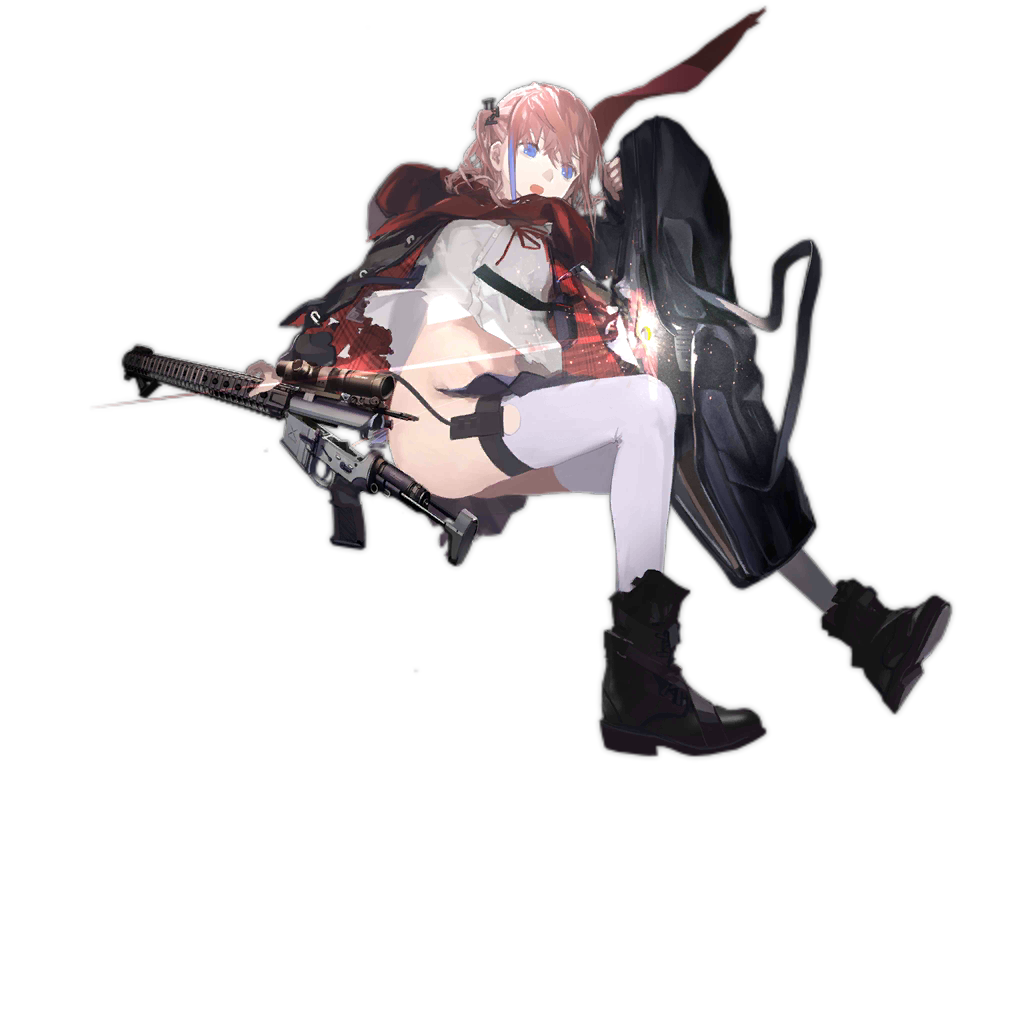 1girl alternate_costume ar-15 bag bangs black_footwear blue_eyes blue_hair boots damaged full_body girls_frontline gun hair_between_eyes hair_ornament holding holding_gun holding_weapon holster jacket lin+ long_hair looking_away multicolored_hair official_art one_side_up pink_hair rifle scarf school_uniform scope side_ponytail sidelocks solo st_ar-15_(girls_frontline) stomach streaked_hair thigh-highs thigh_holster thigh_strap torn_clothes transparent_background uniform weapon white_legwear