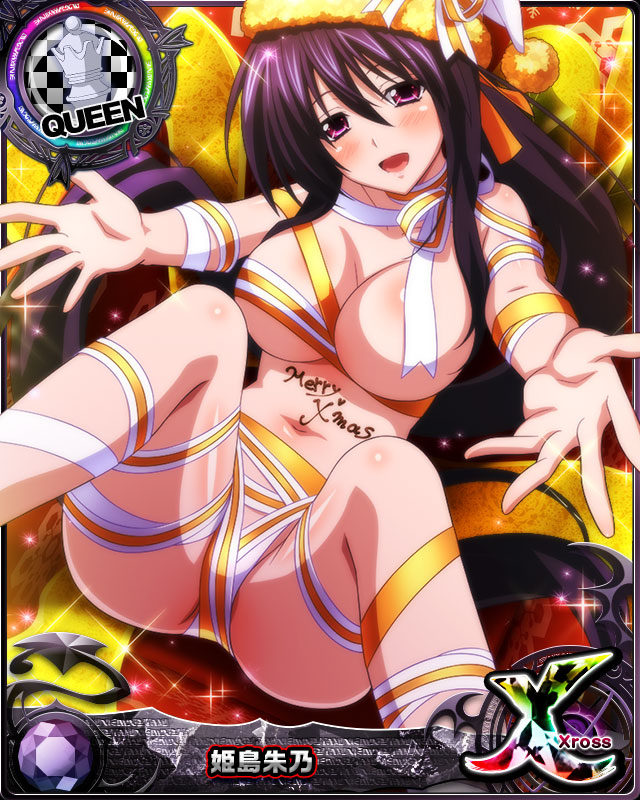 1girl black_hair card_(medium) character_name chess_piece high_school_dxd himejima_akeno long_hair long_ponytail official_art ponytail queen_(chess) solo trading_card very_long_hair