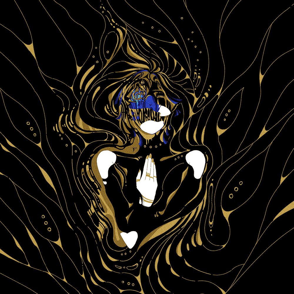 bracelet broken crack cracked crystal_hair crystal_shard damaged gold gold_nails houseki_no_kuni jewelry ko_ryou leaking melting missing_eye molten molten_metal phosphophyllite ring shards shatter solo thumb_ring