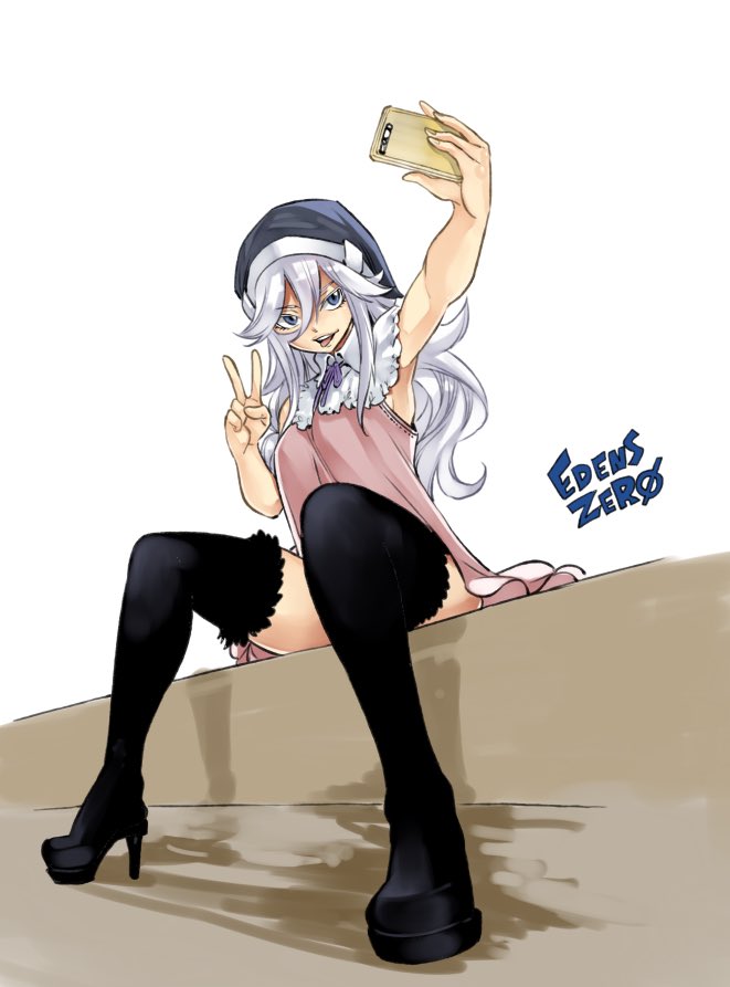 eden's_zero full_body long_hair mashima_hiro sitting white_hair