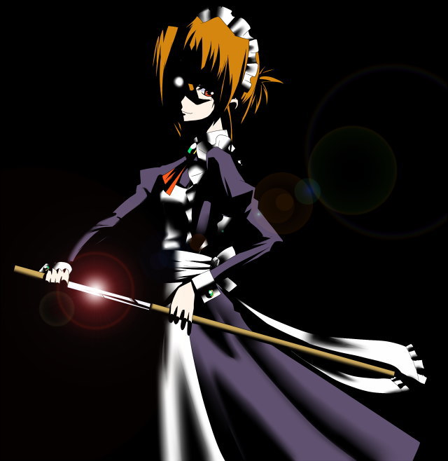 hayate_no_gotoku! maid maria red_eyes sword weapon