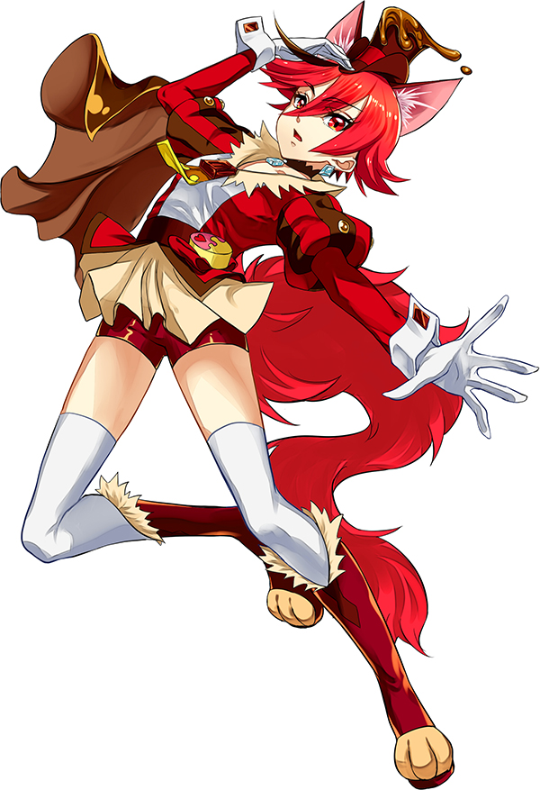 1girl :d animal_ear_fluff animal_ears arm_up bangs bike_shorts boots brown_cape cape cure_chocolat dog_ears dog_girl dog_tail earrings eyebrows_visible_through_hair full_body fur-trimmed_boots fur_trim gloves hair_between_eyes jacket jewelry kirakira_precure_a_la_mode knee_boots long_sleeves looking_at_viewer miniskirt open_mouth outstretched_arm outstretched_hand pleated_skirt precure red_eyes red_footwear red_jacket red_shorts redhead rick.black shiny shiny_hair short_hair short_shorts shorts shorts_under_skirt simple_background skirt smile solo tail thigh-highs white_background white_gloves white_legwear zettai_ryouiki