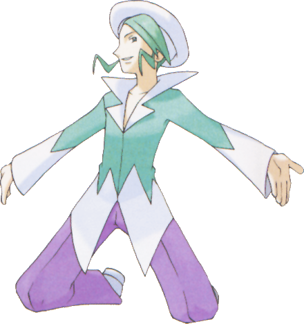 1boy aqua_eyes aqua_hair aqua_shirt artist_request bangs beret collarbone full_body grin gym_leader happy hat kneeling long_sleeves looking_at_viewer lowres male_focus official_art outstretched_arms pants pokemon pokemon_(game) pokemon_rse purple_pants shirt shoes short_hair sideways_mouth smile solo spread_arms spread_legs swept_bangs teeth transparent_background wallace_(pokemon) white_footwear white_headwear