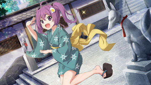 22/7 long_hair purple_hair toujou_yuki twintails violet_eyes yukata