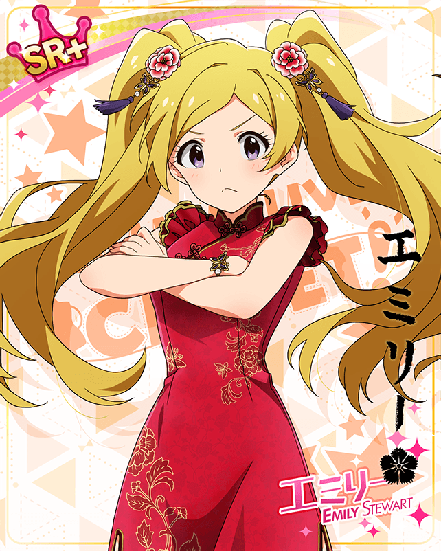 blonde_hair blush character_name chinese_clothes emily_stuart idolmaster_million_live!_theater_days long_hair twintails violet_eyes