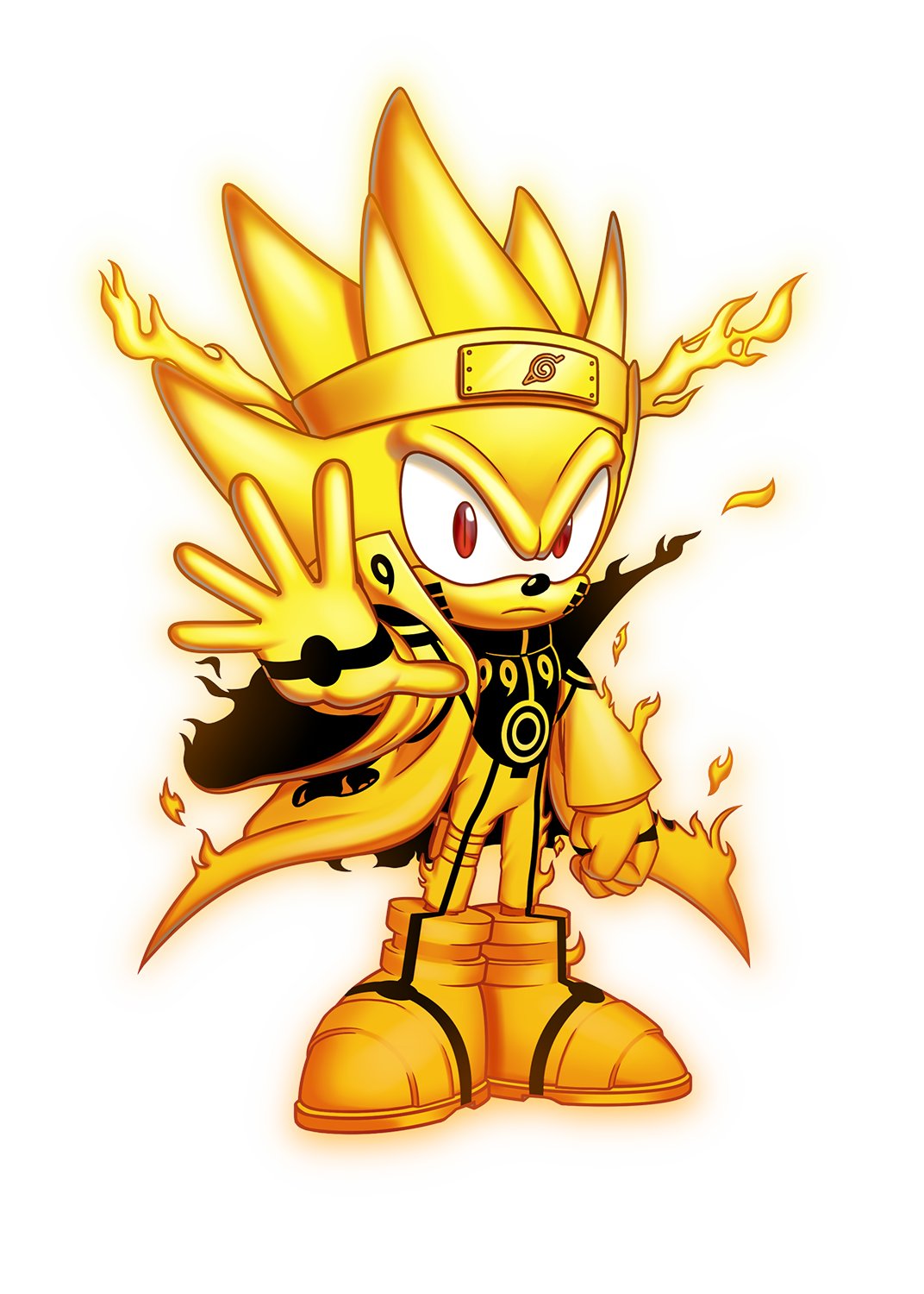gold naruto ninja sonic sonic_(series) super_sonic transformation uzumaki_naruto yellow