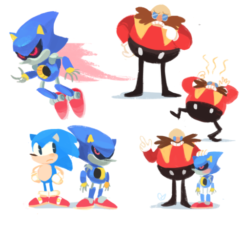 angry dr._eggman facial_hair fire flame gigi_d.g. hedgehog lowres male_focus metal_sonic mustache red_footwear sonic sonic_the_hedgehog source_request