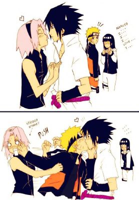 haruno_sakura hyuuga_hinata kiss uchiha_sasuke uzumaki_naruto yaoi