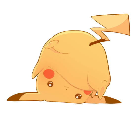 :3 brown_eyes closed_mouth commentary_request full_body gen_1_pokemon headstand looking_at_viewer looking_back neko_(puinyuneko) no_humans pikachu pokemon pokemon_(creature) smile tail white_background