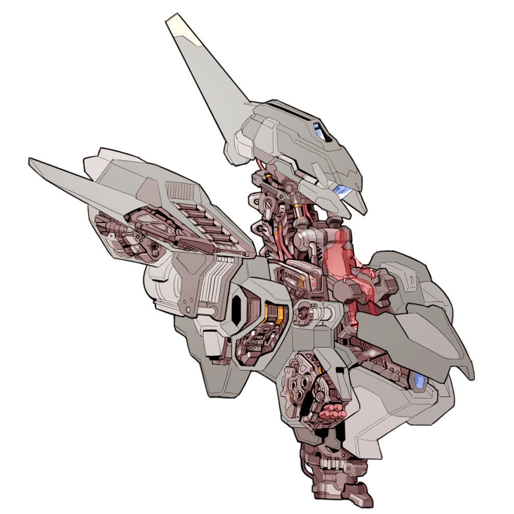 cockpit cross-section looking_down machinery mecha no_humans one-eyed original science_fiction solo taedu white_background