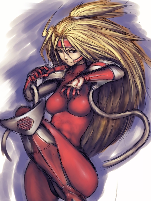 bandana blonde_hair brown_eyes cosplay eyebrows genderswap humio long_hair marvel omega_red omega_symbol russian soviet tentacles x-men