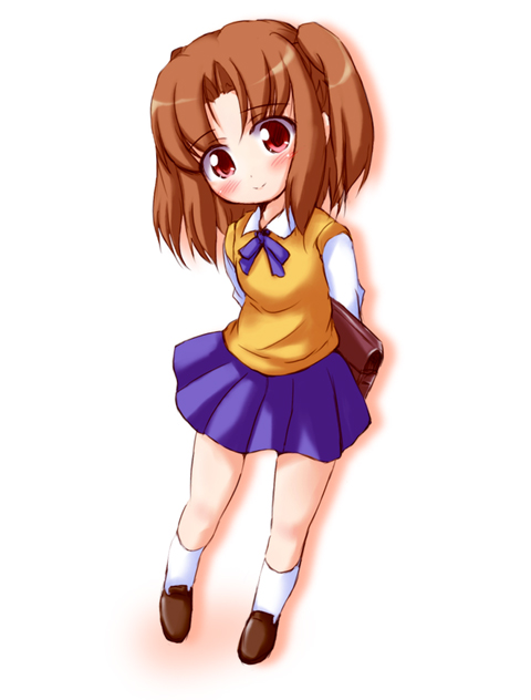 arms_behind bag blush kojima_tsuma school_bag school_uniform tsukihime yumizuka_satsuki