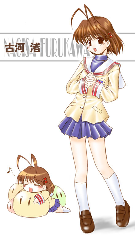 chibi clannad dango_daikazoku furukawa_nagisa miduna school_uniform sd