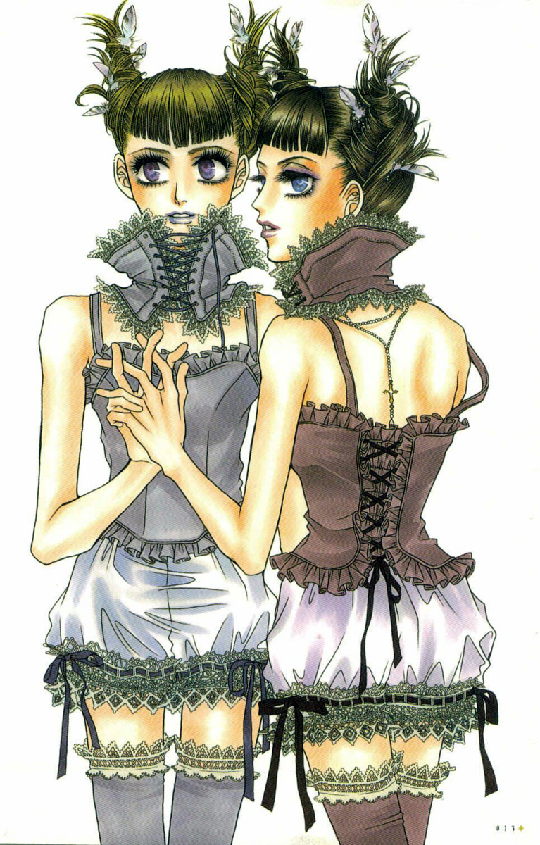 doll feathers gothic_lolita mihara mitsukazu twins