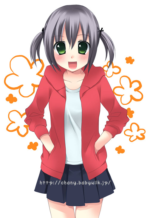 casual chany green_eyes hayate_no_gotoku! nishizawa_ayumu twintails