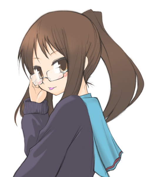 genderswap glasses kyonko suzumiya_haruhi_no_yuuutsu tongue toobane