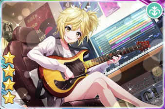 blonde_hair blush d4dj dress red_eyes short_hair tsukimiya_nagisa