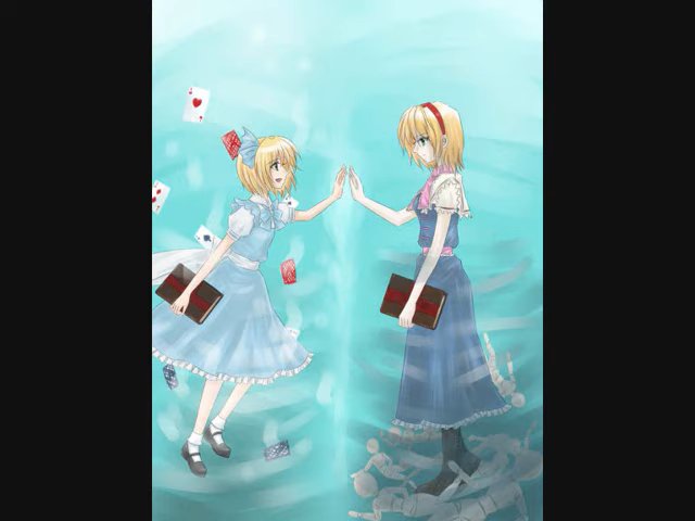 alice_margatroid alice_margatroid_(pc-98) artist_request book card holding holding_book mannequin reflection source_request touching touhou