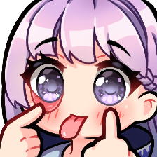 1girl achirimotedo akanbe bangs braid cloak commission commissioner_upload dress eyebrows_visible_through_hair fire_emblem fire_emblem:_the_binding_blade fire_emblem_cipher french_braid hands holding long_hair lowres middle_finger purple_hair smile sophia_(fire_emblem) tongue tongue_out violet_eyes